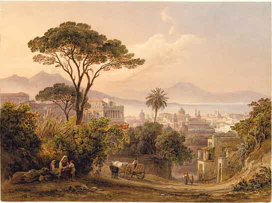 Blick von Capodimonte auf Neapel