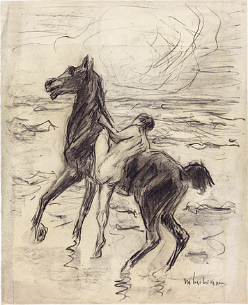 Pferdebändiger am Strand