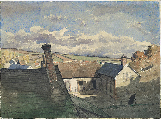 Blick über die Dächer von Saint-Privé