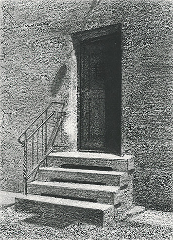 Entrance with steps in Landsberg