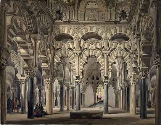 Interior View of the Great Mosque in Córdoba