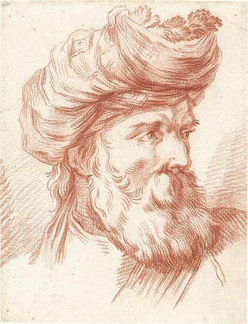 Portrait eines Bärtigen mit Turban