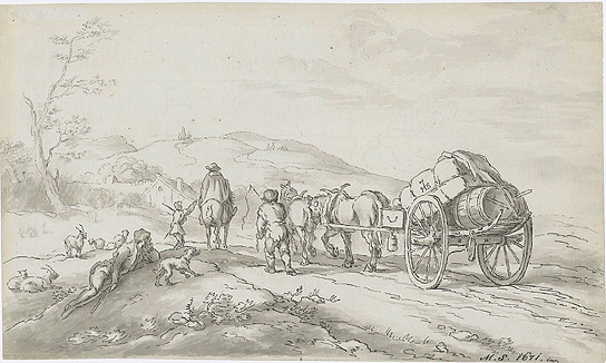 ravelling merchants on a country road