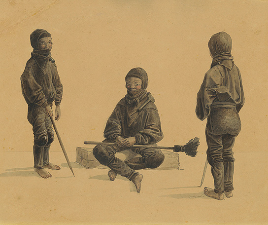 Three studies of a young Chimney Sweep