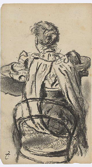 Study of a sitting young Woman