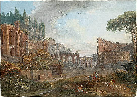 View of the Colosseum in Rome