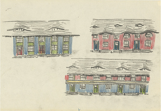 Three designs for Houses in Dresden-Hellerau