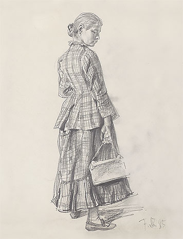 Young woman with a purse, Käthe