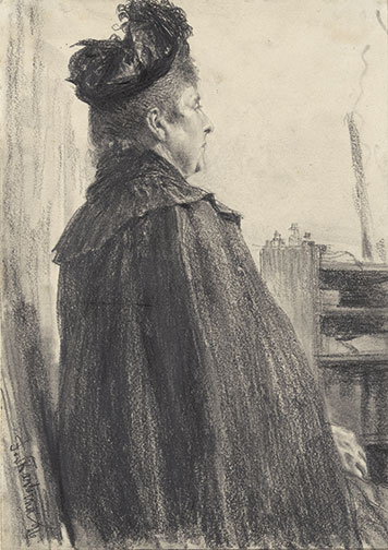 Lady with a black cape
